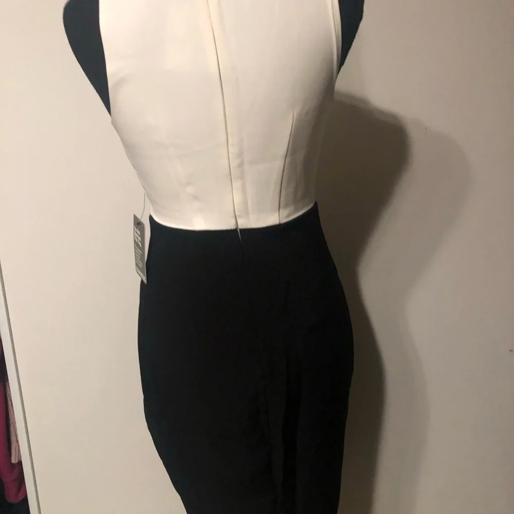 Express Colorblock Black White Sheath Dress 0 - Picture 4 of 4